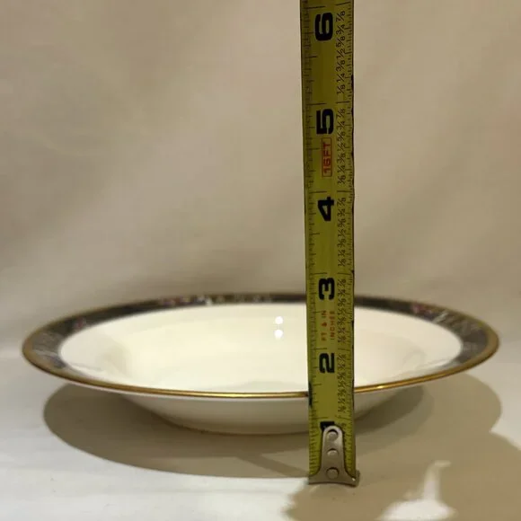 Set of 4 Mikasa Bone China CAG II Royal Glimmer Soup Pasta Bowls Made in Japan